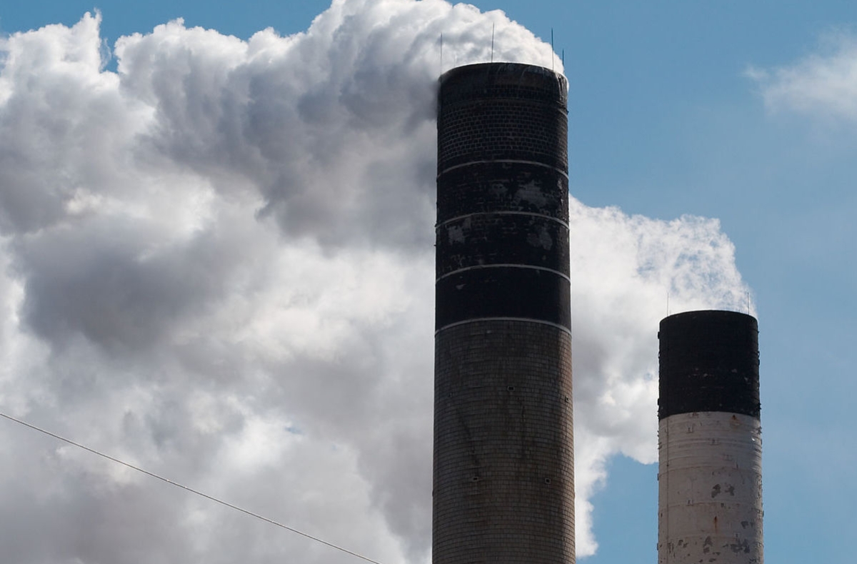 Smokestacks in Champaign, Illinois