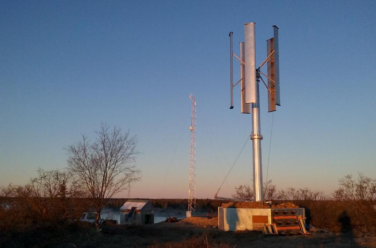 vertical wind turbine in Alaska