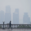 Wildfire smog blanketed Montreal on Monday.Credit...