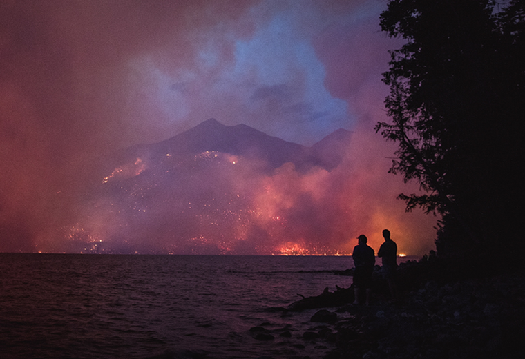 Wildfire in Glacier National Park