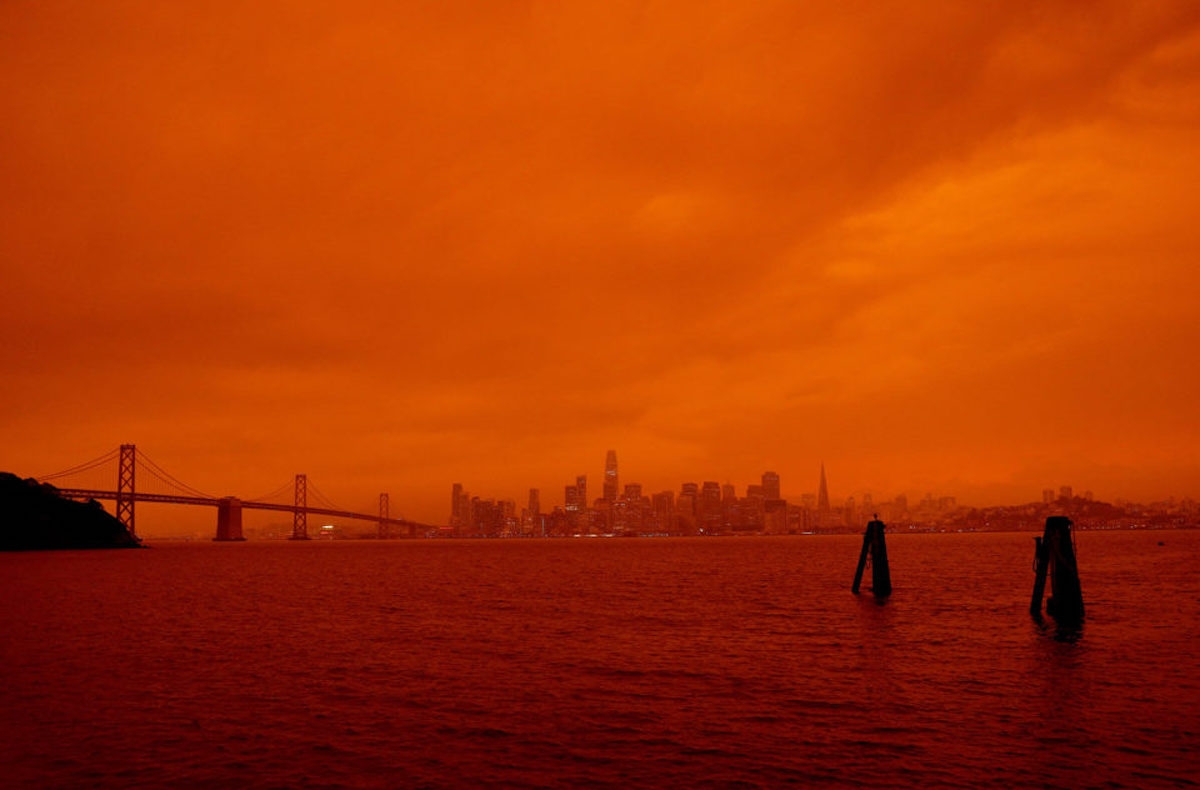 Orange sky in San Francisco