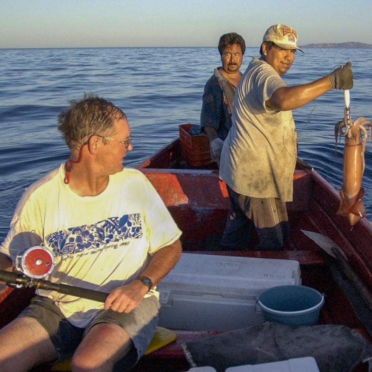 fishermen and giant squid