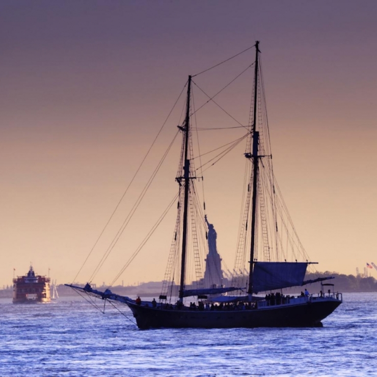 ship in New York Harbour