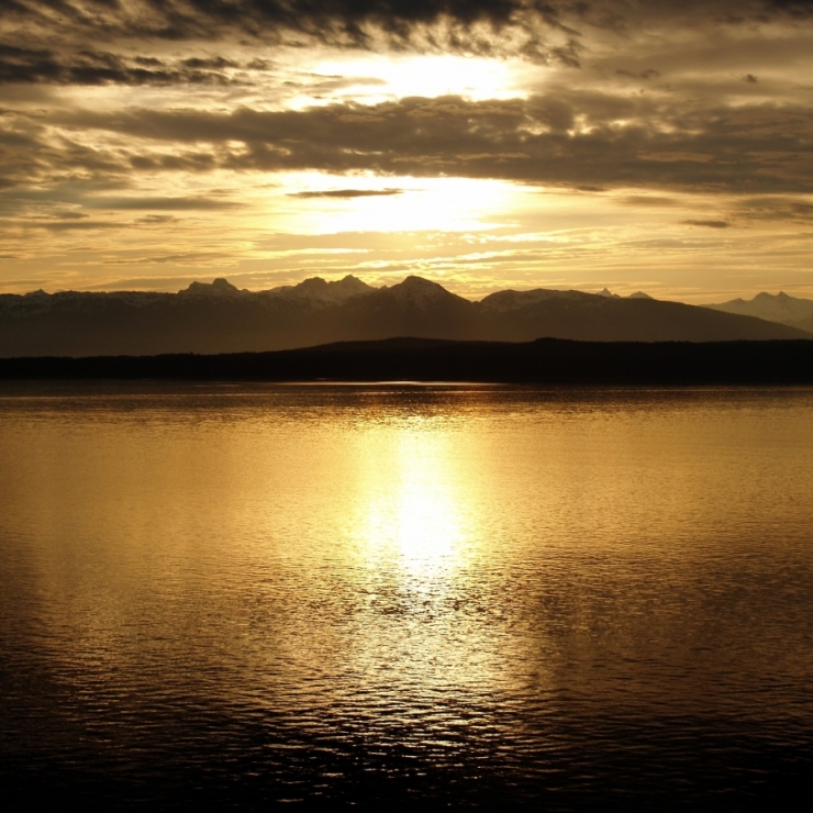 sun reflecting off water