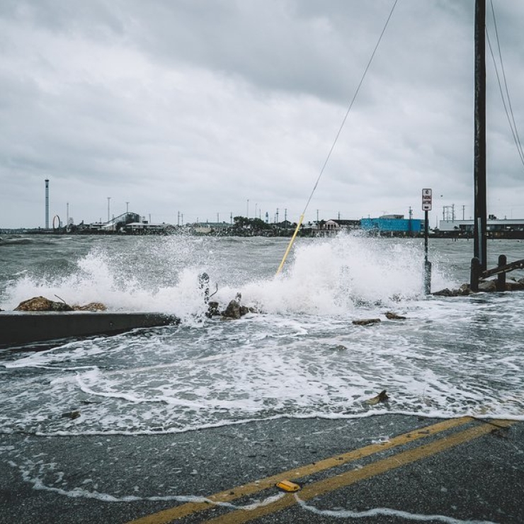 Storm surge damage