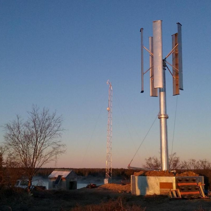 vertical wind turbine in Alaska