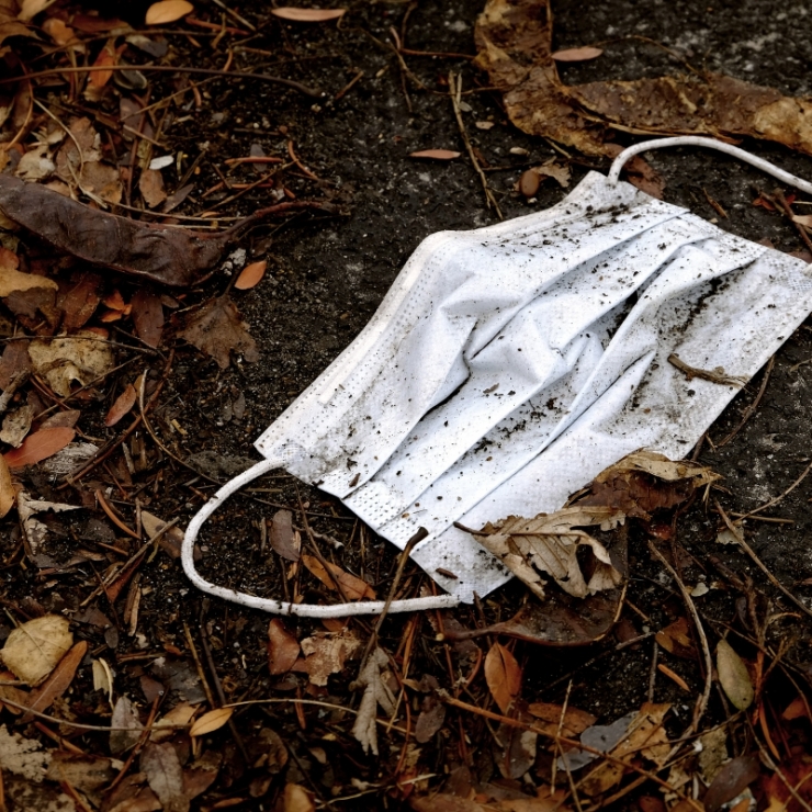 mask on ground