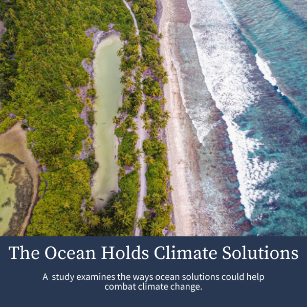 The Ocean Holds Climate Solutions; A  study examines the ways ocean solutions could help combat climate change.